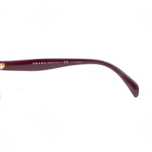 Prada VPR 65R UAN-1O1 Gold Dark Red Eyeglasses Frames 53-16 140 Italy Designer - Picture 9 of 12